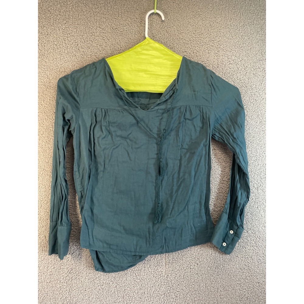 Old Navy Large Women's Blouse  Green  Cotton  Casual‎ Preppy